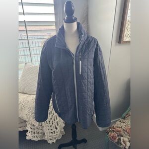 Cutter & Buck WeatherTec Quilted Jacket – Men’s XL – Blue Gray